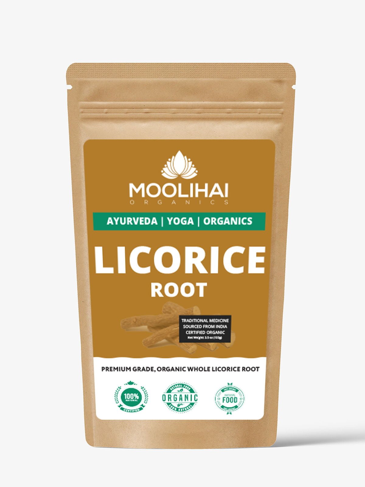 Organic Whole Licorice Root Glycyrrhiza Glabra Adhimadhuram 